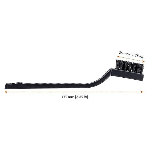 HOZEON 70 PCS Small Wire Brushes, Nylon Cleaning Brushes, Wire Bristle Brush, Wire Brush Scratch Brush for Cleaning Rust, Welding Slag and Paint Stripping, 7 Inch