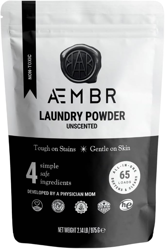 Luxury Laundry Powder | Clean Natural Non-Toxic Healthy Laundry Detergent | Made in USA with Natural Ingredients | Unscented