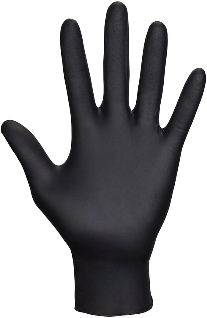 SAS SAFETY CORP 66516 Raven Nitrile Small Black Powder-free Gloves