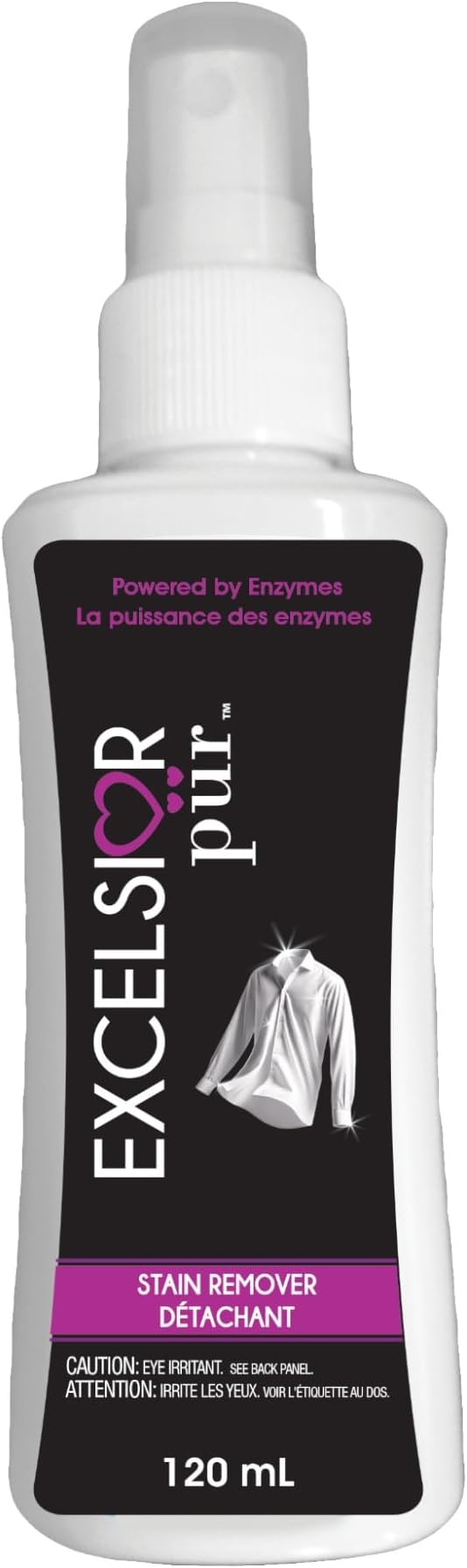 Excelsior Pür 7.5x Ultra Concentrated Liquid Laundry Detergent, 2.4 L / 200 Loads, All-in-One Formula with Odor Suppressant, Includes 120 mL Stain Remover + Eco Dispenser