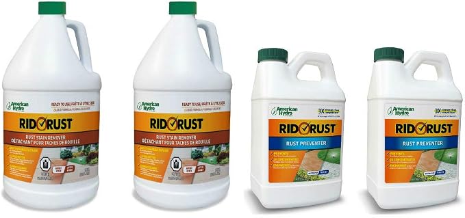 Pro Products Rid O' Rust Stain Cleaner and Prevention Pack, 4 Bottles Total