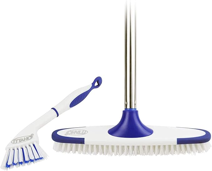 ITTAHO Extendable Window Squeegee Cleaning Tool, and Floor Scrub Brush