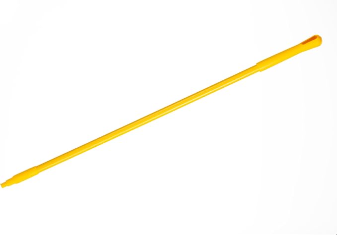SPARTA 48" Fiberglass Replacement Handle with 3/4" Acme Thread Tip, Polyester Veil Reinforced, Hanging Cap, Commercial Cleaning, Yellow