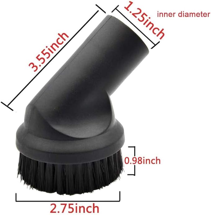 EZ SPARES 6PCS 1 1/4" 32-35mm Universal Hard Floor Washable Sweeper Microfiber Chenille Dust Mop Brush Kit Head Fit All Vacuum Brands Cleaner Accessories Horsehair Brush Kit for Most Brands