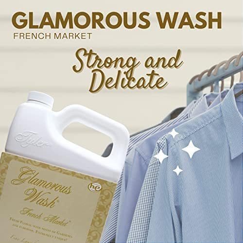 Worldwide Nutrition Bundle: Tyler Glamorous Wash French Market Fine Laundry Liquid Detergent - Luxury Liquid Laundry Detergent - 1.89L (64 Fl Oz) Liquid Detergent and Multi-Purpose Key Chain