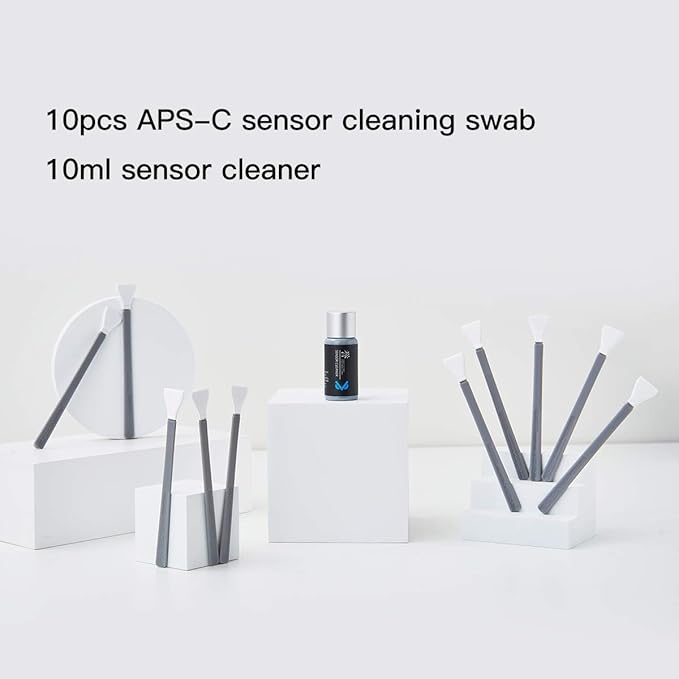 VSGO VS-S02-E APS-C Digital Camera Sensor Cleaning Kit Clean Swab × 10 with Sensor Cleaner Solution + VSGO Optical Cleaning Kit Travel Edition