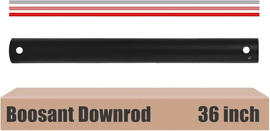 36 INCH Ceiling Fan Downrod With Extended Wires,1 inch Outside Diameter, Extension Rod Only Ceiling Fans Compatible, Not Threaded(Black)