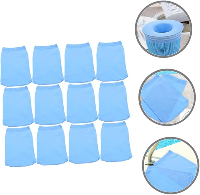 GALPADA 125pcs Pool Skimmer Socks Fine Mesh Cleaning Bags for Swimming Pool Debris Capture