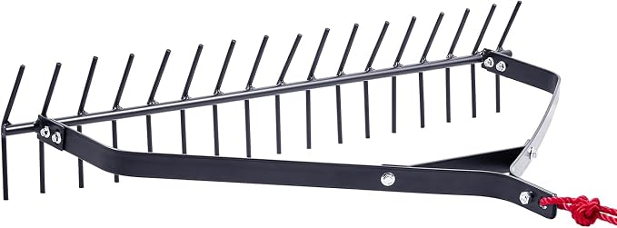 VEVOR 32 in Aquatic Weed Rake, 6.3 in Double Sided Lake Weed Rake, Lightweight Pond Weeds Cutter with 30ft Rope, No Assembly Required, Muck Lilypad Clearing Tool for Pond, Lake, Rivulet