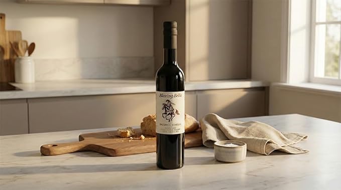 Blazing Bella Barrel Aged Balsamic Vinegar of Modena, Italy – Thick, Rich & Naturally Sweet – Premium Traditional Italian Balsamic for Everyday Use – 16.9 fl oz (500ml)