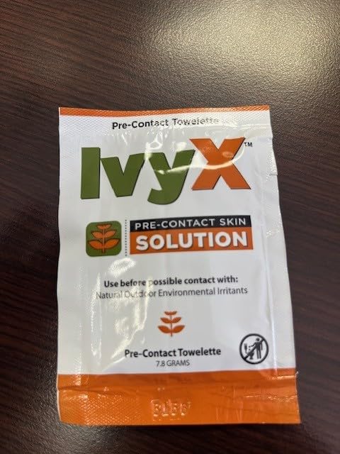 CoreTex Ivy X Pre-Contact Poison Ivy Wipes - Bulk Pack of 100 Single-Use Barrier Wipes to Help Prevent Itchy Rashes - Also Works on Poison Oak & Sumac Oils - Quick Dry & Chalk-Free Formula