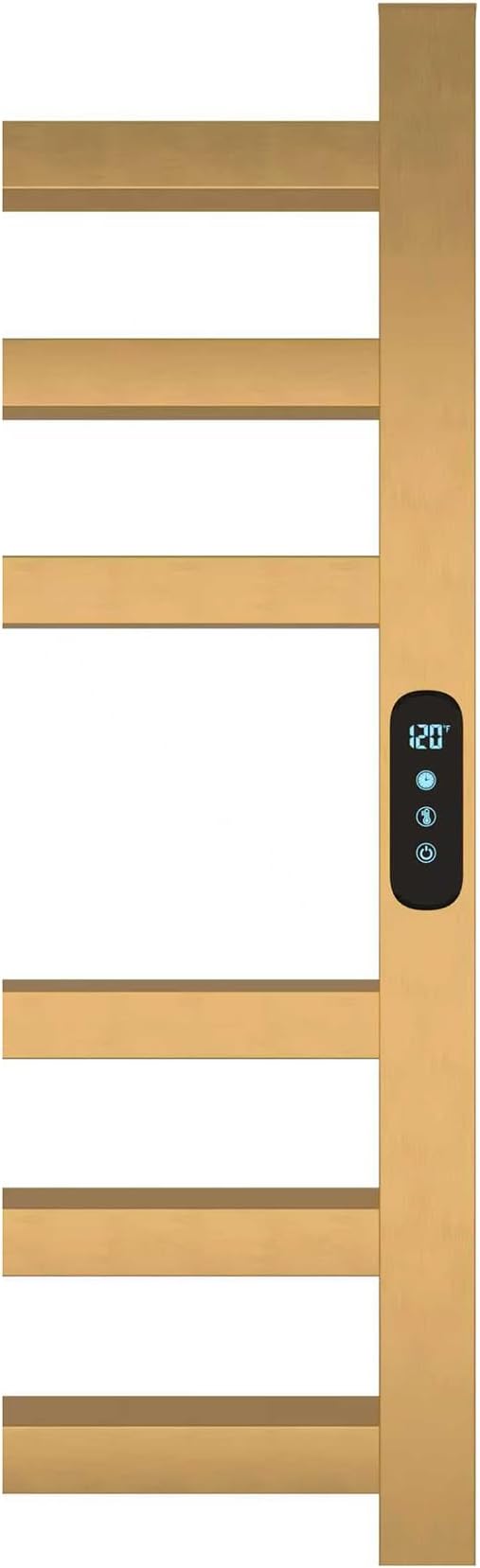 Luxury Heated Towel Rack for Bathroom, Wall Mounted Electric Towel Warmer Racks with Timer & Temperature Multi-Level Adjustable, 12 Bar Stainless Steel Towel Heater for Bathroom (Brushed Gold)
