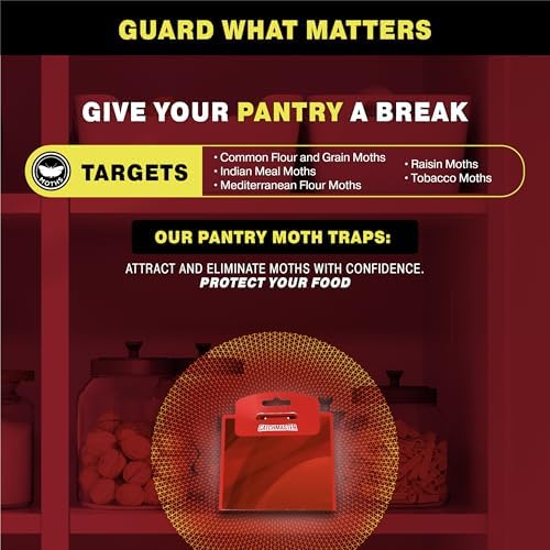 Catchmaster Premium Clothes & Pantry Moth Trap Bundle, Sticky Odorless Glue Traps, Pheromone Attractant, for Closets Wardrobes Cabinet Drawers,Food Storage & Cabinet, PheroGuard Technology (12-Traps)