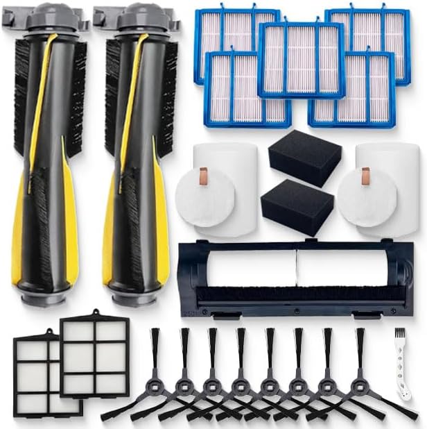 Replacement Parts Accessories compatible with Shark RV2100S,RV2110S,AV2120S, RV2110SDUS,RV2120AE，RV2110,AV2110S, Main Brush, Filter, Side Brush, Roller Cover, Pre-Motor Foam & Felt Filter