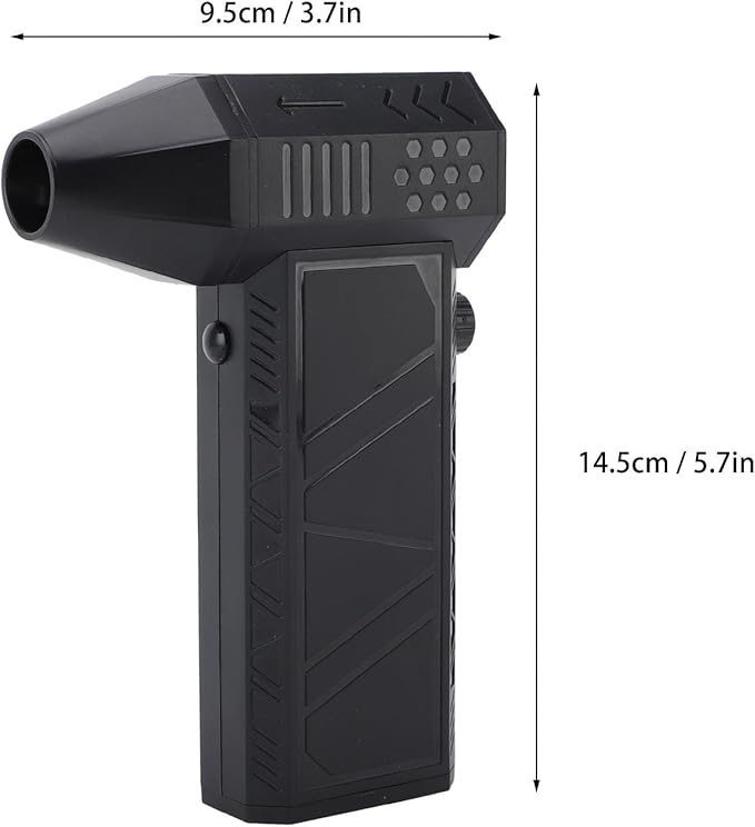 Electric Air Duster, 130000RPM Mini Turbo Fan with 2 Magnetic Nozzles Stepless USB Rechargeable Cordless Super Jet Dry Blower for Car Computer