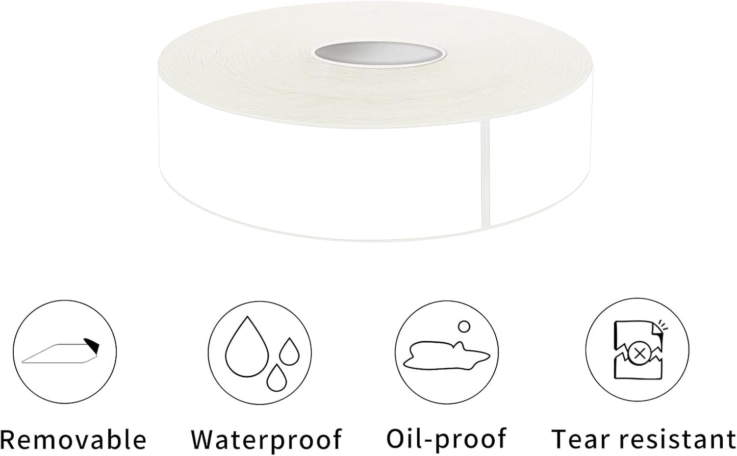 500 Blank Removable Freezer Labels Water Oil Resistant with Perforation Line for Food Containers Jars Pantry Organization (Ink Quick-Dry，1” x 3”)