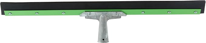 Restaurantware-SQUEEGEE ONLY: Clean Tek Professional 24 Inch Floor Squeegee, 1 Broom With Rubber Blade - Handle Sold Separately, Heavy-Duty, Green Steel Wiper, Ideal For Floor, Tiles