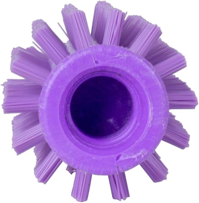 SPARTA Industrial Tank Brush Head Pipe Brush Head, Drain Brush with 3/4" Thread Hole (Handle Not Included) for Commercial Use, Plastic, 2 x 5.7 Inches, Purple (Pack of 6)
