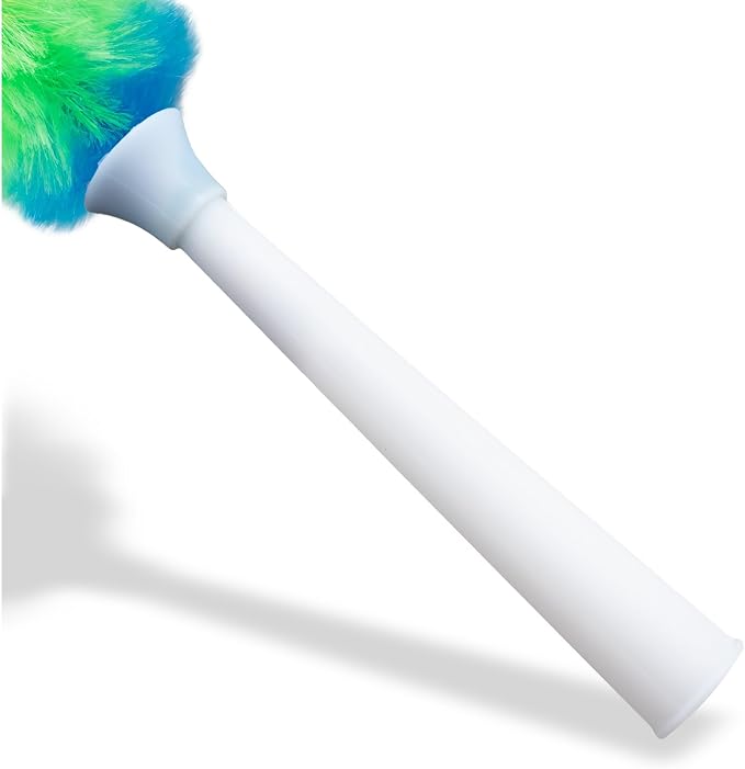 Carlisle FoodService Products 36315600 Telescoping Polyster Wool Duster with Plastic Handle, 52" - 81" Overall Length, White