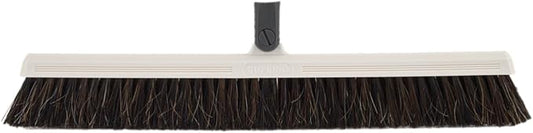 Horse Hair Broom Head – 18" Thin, Narrow (1 Inch) Upright Swivel Broom Head for Hardwood Floors – Soft Bristle Dust Broom for Dog Hair – Head ONLY