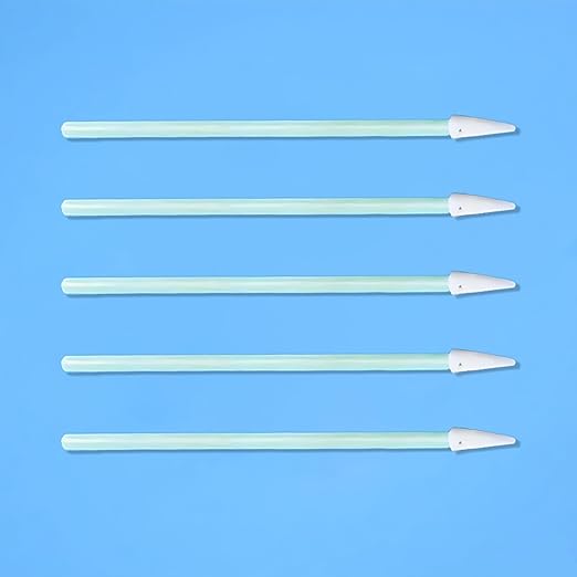 Pointed Foam Tip Cleaning Swabs for 1.25mm LC/MU Fiber Optic Connectors, Camera Lenses, PCB and Hard-to-Reach Areas, Lint-Free, 200pcs