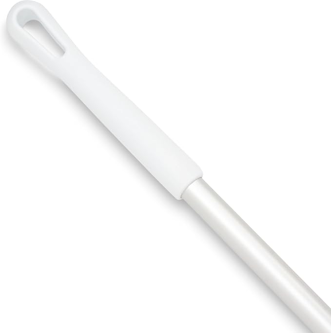 SPARTA Adjustable Aluminum Broomstick, 48” Mop and Broom Handle Replacement with Color-Coded System for Environments with Harsh Cleaning Agents, Aluminum, 48 Inches, White, (Pack of 12)