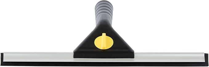 Restaurantware-Clean Tek Professional 11.81 Inch Window Squeegee, 1 Window Cleaning Squeegee with Rubber Blade - All-Purpose, for Mirror Or Glass Door, Black Plastic Wiper with Aluminum Frame