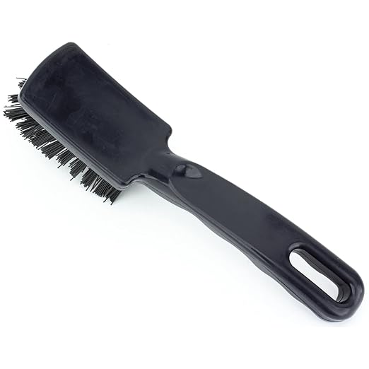 SPARTA 41395EC03 Plastic Scrub Brush, Detail Brush, Kitchen Brush With Hanging Hole For Cleaning, 7 Inches, Black, (Pack of 6)