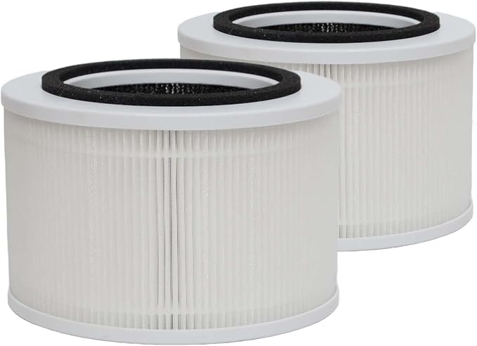 PUREBURG Replacement Filter Compatible with JERDAZEN JZ200 Air Purifier, 2-Pack H13 True HEPA Activated Carbon 3-Stage Filtration Air Clean Dust VOCs Odor