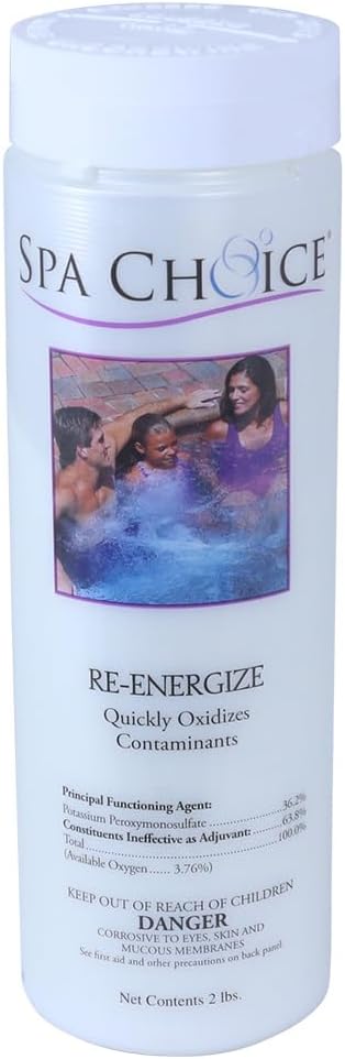 SpaChoice 2-Pounds 2-Pack Premium Re-Energize Spa Shock, Hot Tub Shock, Made in USA
