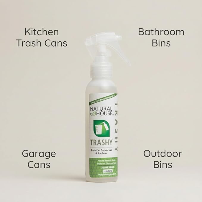 Trashy - Probiotic Trash Can Deodorizer Spray - Plant-Based Odor Remover - Non-Toxic - Botanical Scent - 4 oz