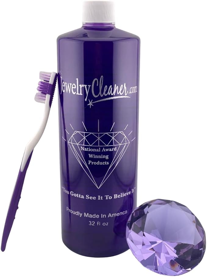 That's Amazing Jewelry & More Cleaner,Sparkling Gold, Pearls, You Gotta See It to Believe It 32 Ounce (Screw Cap Refill) Sold at Home Shows and Fairs Nationwide Purple Cleaner by Jewelrycleaner.com