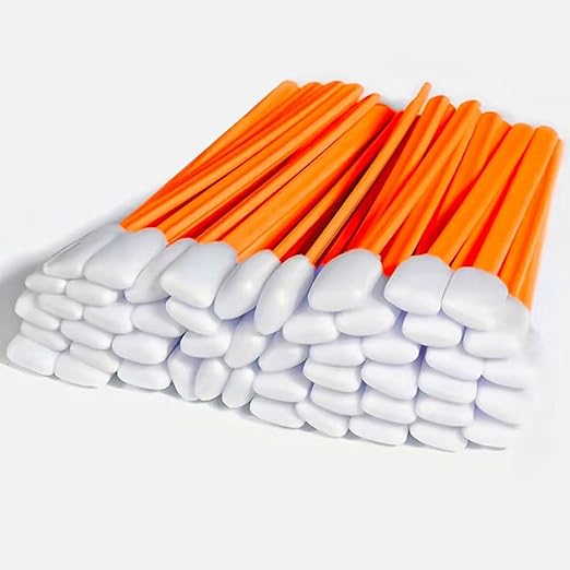 100pcs Foam Cleaning Swabs,Professional Lint Free Sponge Tip Lab Swab for Printer, Gun, Optics Lens, Camera, Arts and Crafts, Automotive Detailing