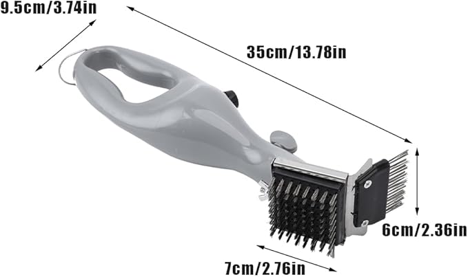 Barbecue Grill Steam Brush,Heavy Duty BBQ Cleaner for Grates Powerful Cleaning Brush Non Scratching Scraper Grate Gas Charcoal Electric Grills Grease Removal Scrubber Deep Cleans
