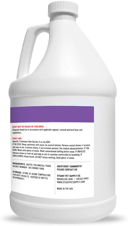 Stuart Pet Supply Co. Professional Strength Deep Clean (Gal.) 3X Carpet Cleaner Solution & Deodorizer, Concentrated Encapsulating Carpet Shampoo, Pet Odor & Dirty Carpet Cleaning Solution 128 fl oz.