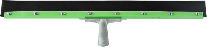 Restaurantware-SQUEEGEE ONLY: Clean Tek Professional 24 Inch Floor Squeegee, 1 Broom With Rubber Blade - Handle Sold Separately, Heavy-Duty, Green Steel Wiper, Ideal For Floor, Tiles