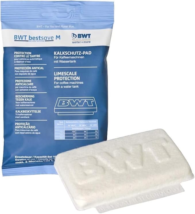 BWT Bestsave M Limescale Protection Pad For Coffee Machine And Espresso Machine - Capacity Upto 2 Months or 100 liters - PACK OF 5