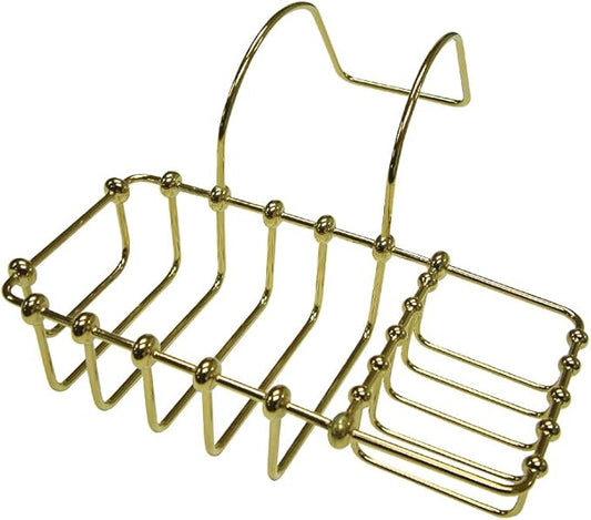 Kingston Brass CC2162 Clawfoot Tub Rim Soap and Sponge Holder, Polished Brass
