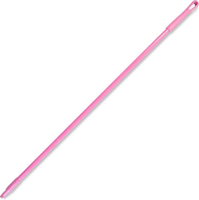 SPARTA Fiberglass Broomstick Replacement Broom Handle with Acme Threaded Tip for Industrial Cleaning Tools, Fiberglass, 60 Inches, Pink