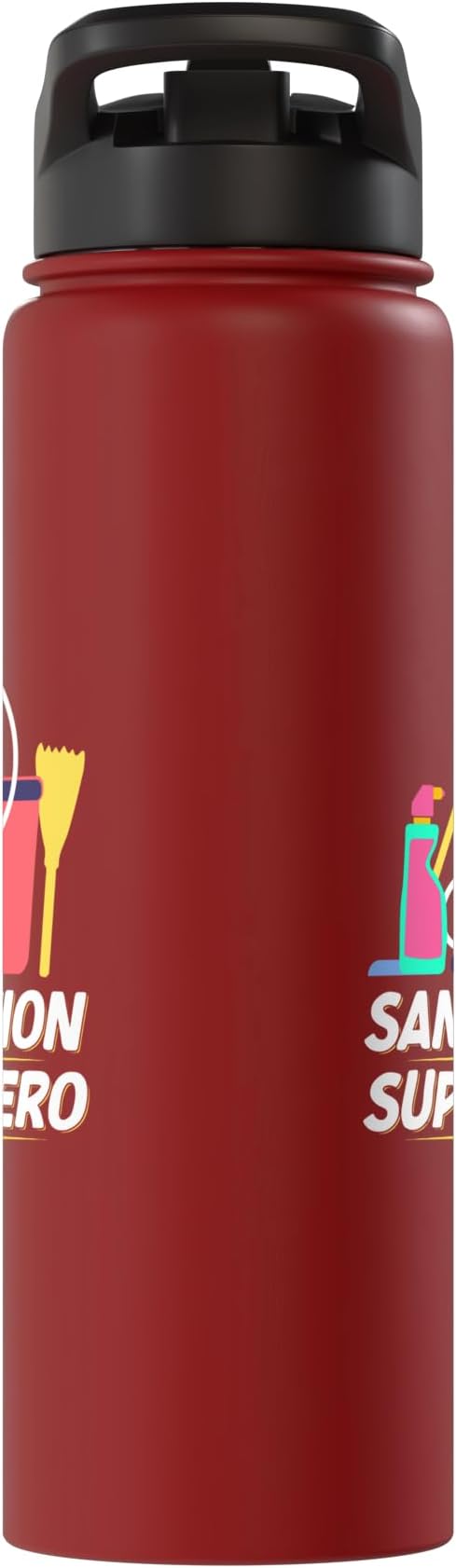Sanitation Superhero Cleaning Stainless Steel Insulated Water Bottle
