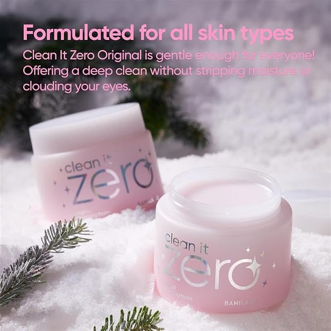 BANILA CO Clean it Zero Original Cleansing Balm Holiday Edition | Korean Makeup Remover, Cleansing Oil, Cleanser for All Skin Types | Vegan | Made with Acerola Berry & Vitamin C (180ml / 6.08 fl.oz)