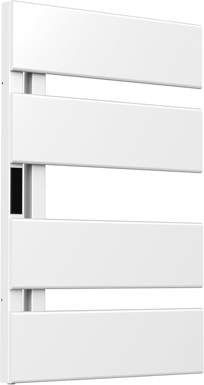 Electric Towel Warmer with Smart LED Timer, Modern [2/3/4] Bar Large Panel Heated Towel Rack, Wall-Mounted Plug-in/Hardwired 2-in-1, Rapid Warmth for Bathrooms, [Matte Black/Alpine White]