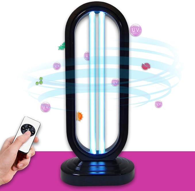 Uvlizer - UV Light Sanitizer & Ultraviolet Disinfection Lamp for Home, Room, Office, Kitchen (UVC Cleaning Device with Remote Control | Kill Germs, Bacteria, Viruses, Bed Bug, Dust Mites | US Support)