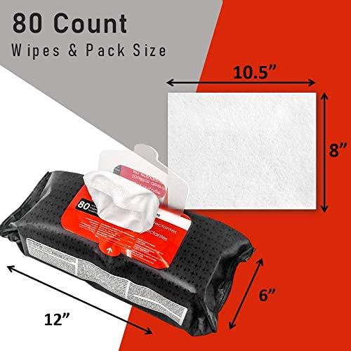 Rinse-Free Sanitizing Wipes Food Contact Safe Pack of 12 Pouches with 80ct Wipes per Pouch
