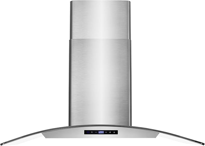 COSMO COS-668AS900 36 in. Vista Collection 380 CFM Ducted Wall Mount Range Hood, Touch Controls, LED Lights, Stainless Steel