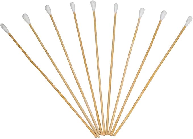 Tipton Power Swabs .22 Caliber - 250 Count with Cotton Construction and Bamboo Handle for Mess-Free Firearm Cleaning