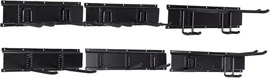 FAHKNS Garage Tool Organizer Wall Mount 99 Inch, Heavy Duty Garage Storage Rack with Adjustable Hooks, Large Capacity Garden Tool Organizer for Garage Organization, Workshop, Shed