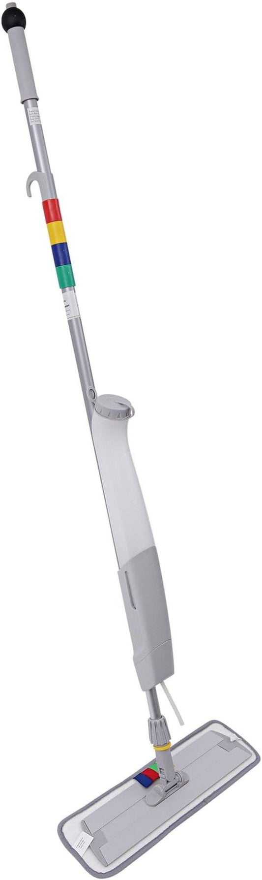 Boardwalk Bucketless Microfiber Mop System, 5 x 18 Blue Microfiber Head, 59" Gray Aluminum/Polypropylene Handle
