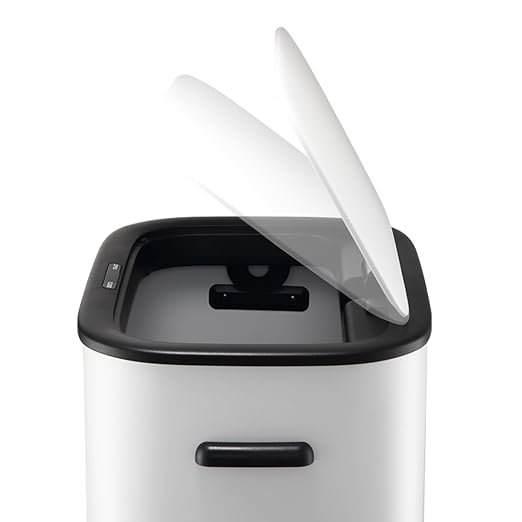 GarveeHome Sensorcan 13 gal Trash Can, Automatic Trashcan for Home Office Bedroom Living Room Garage Large Capacity Space-Saving Trash Bin, Without Inner Bucket, White