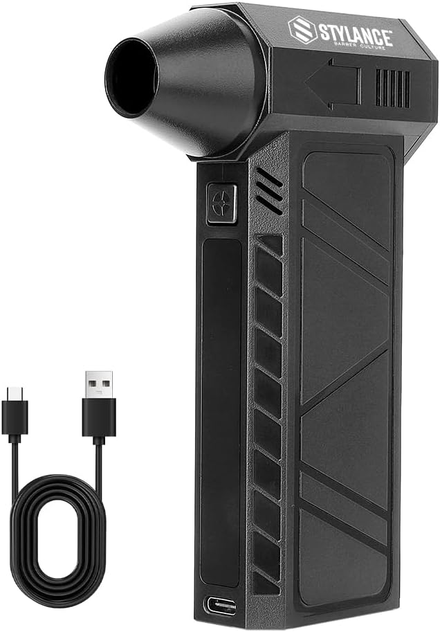 Compressed Air Duster,130000RPM Electric Air Duster Turbo Fan, High-Speed Air Blower with 4 Gear,for Cooling,Keyboard, Salon, Car, Home, Outdoor Cleaning,Type-C